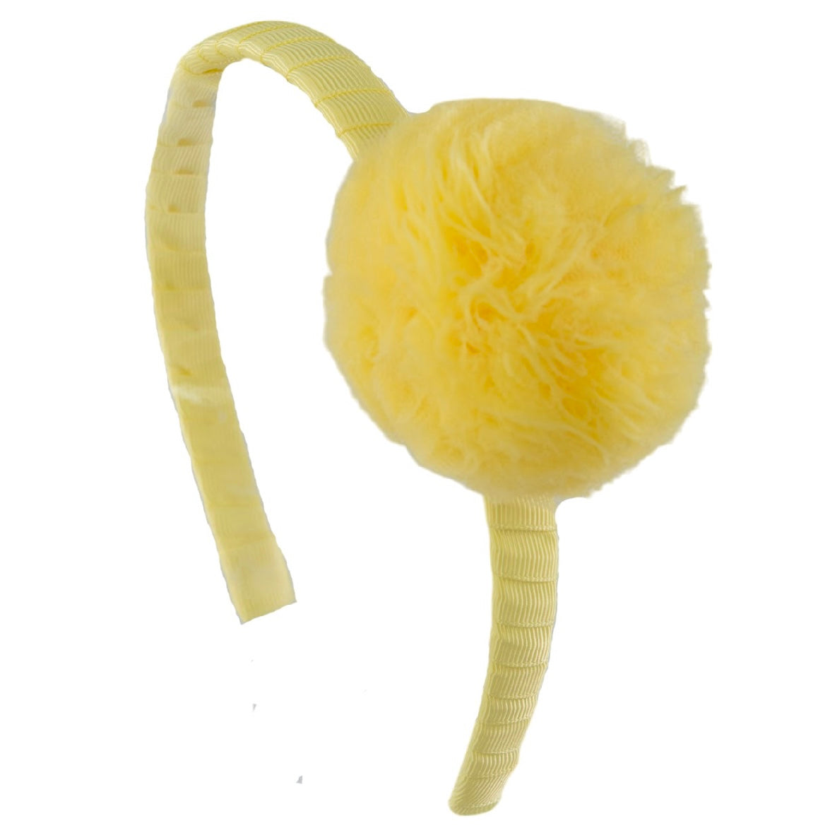 Daga yellow tulle Pom Pom headband