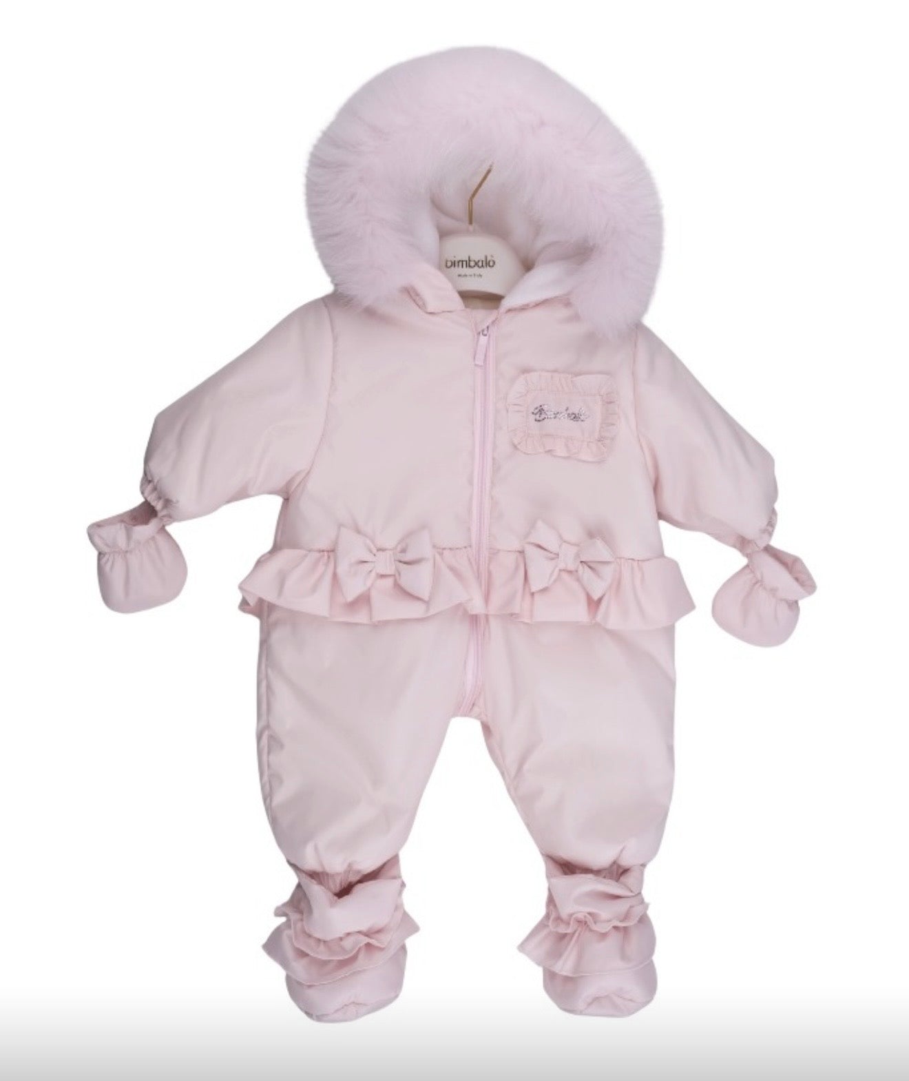 PRE ORDER - Bimbalo pink bow snowsuit