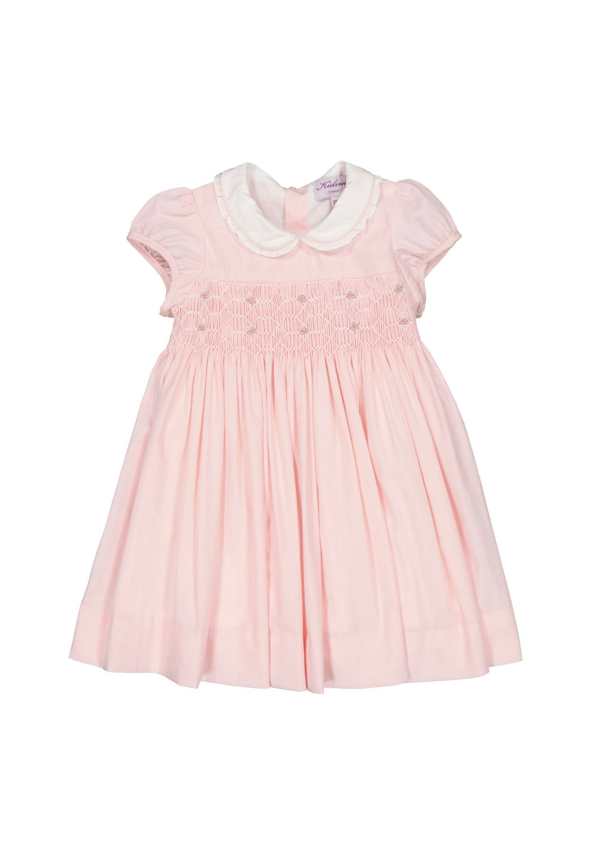 Kidiwi girls ‘Sybelle’ pink smocked dress