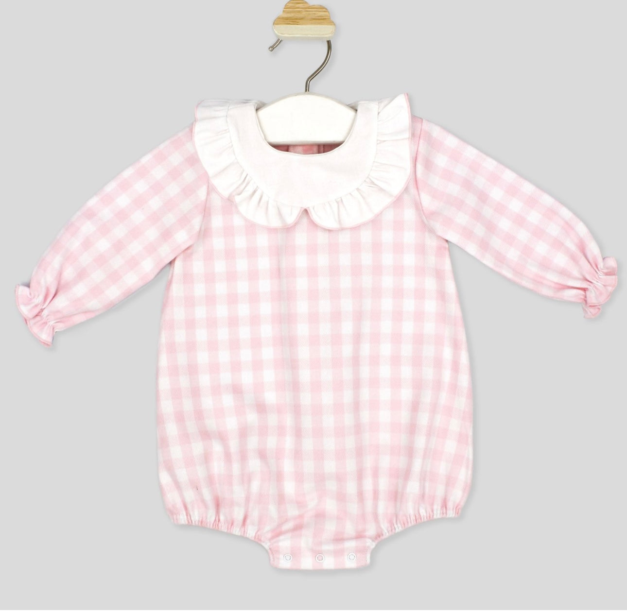 Rapife pink & white check romper