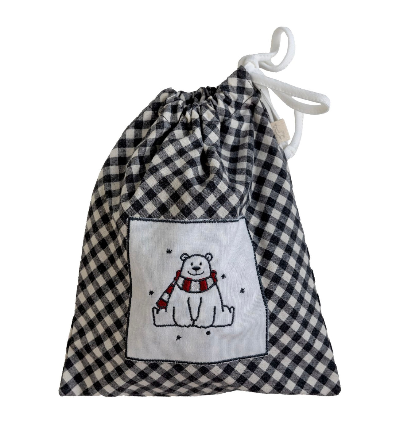 Baby Gi white velour polar bear frilled baby grow