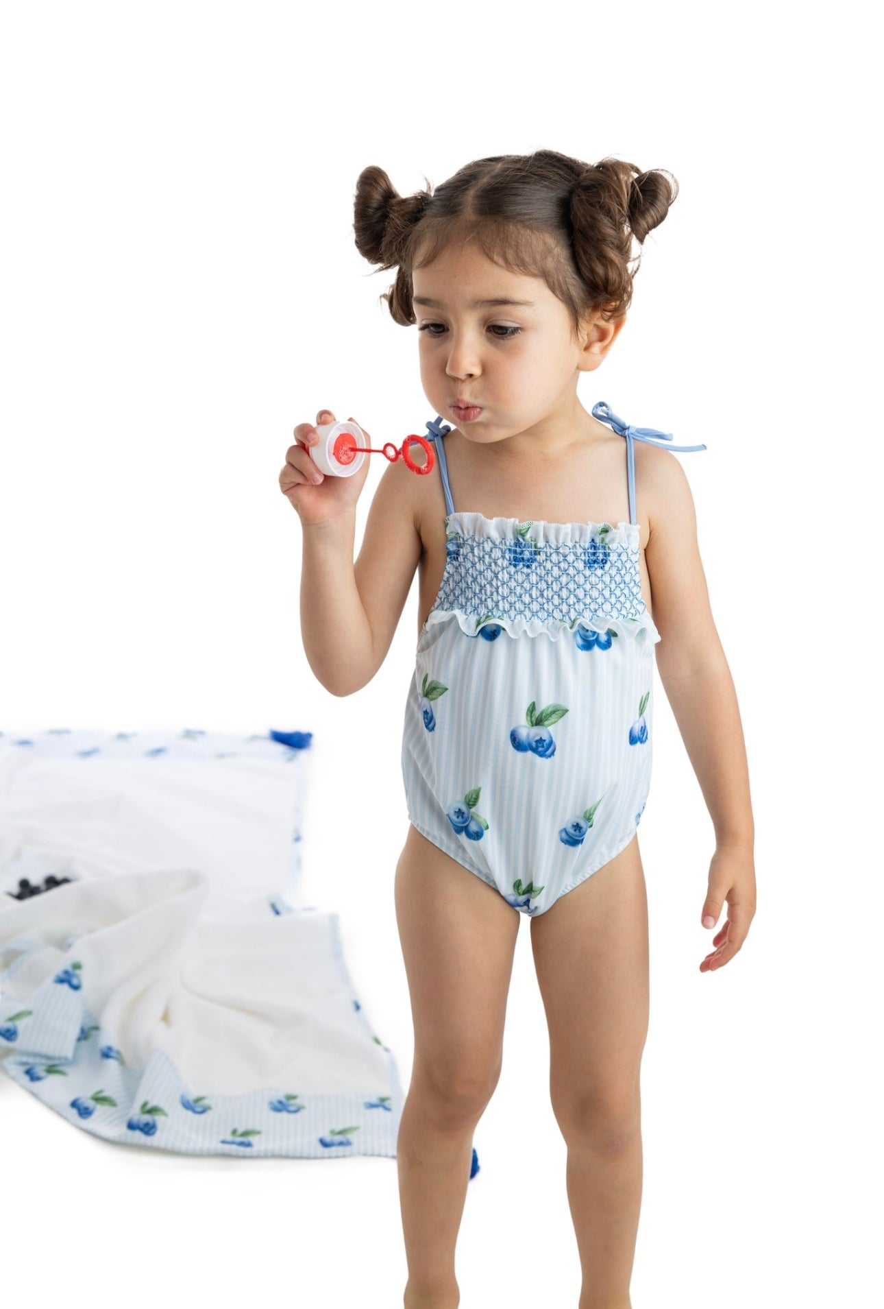 Meia pata girls blueberry ‘Marini’ swimming costume