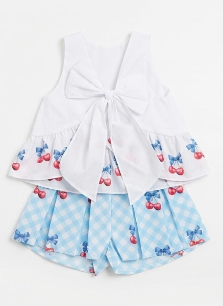 Fofettes red & blue cherry short set