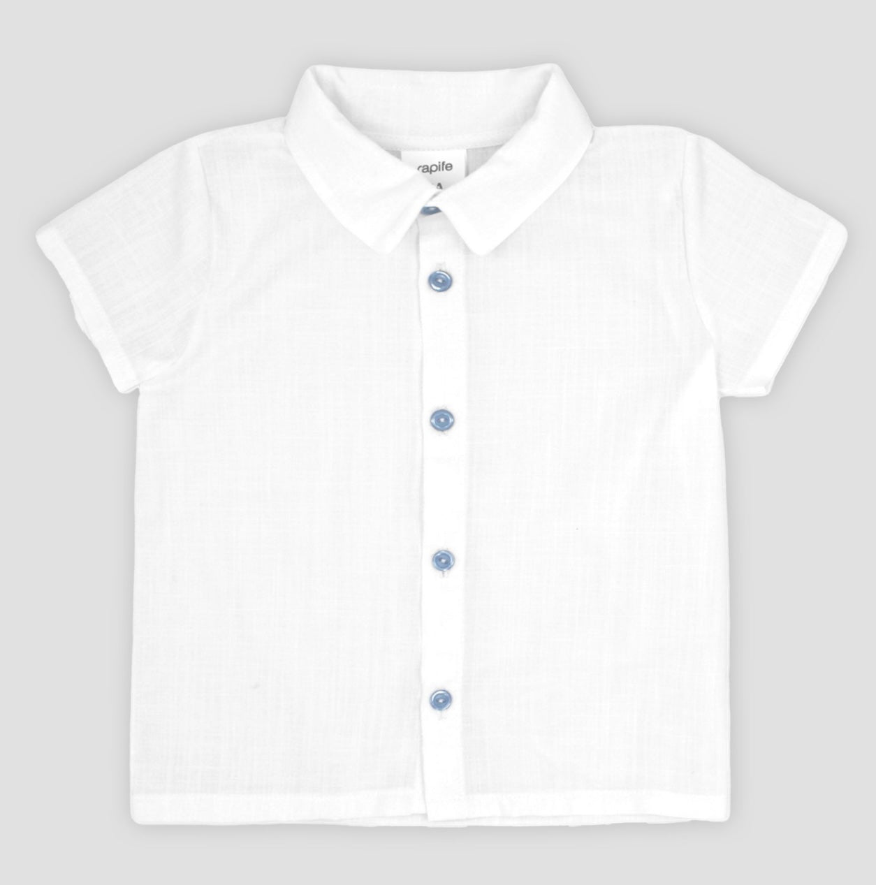 Rapife boys blue & white shirt and Bermuda short set