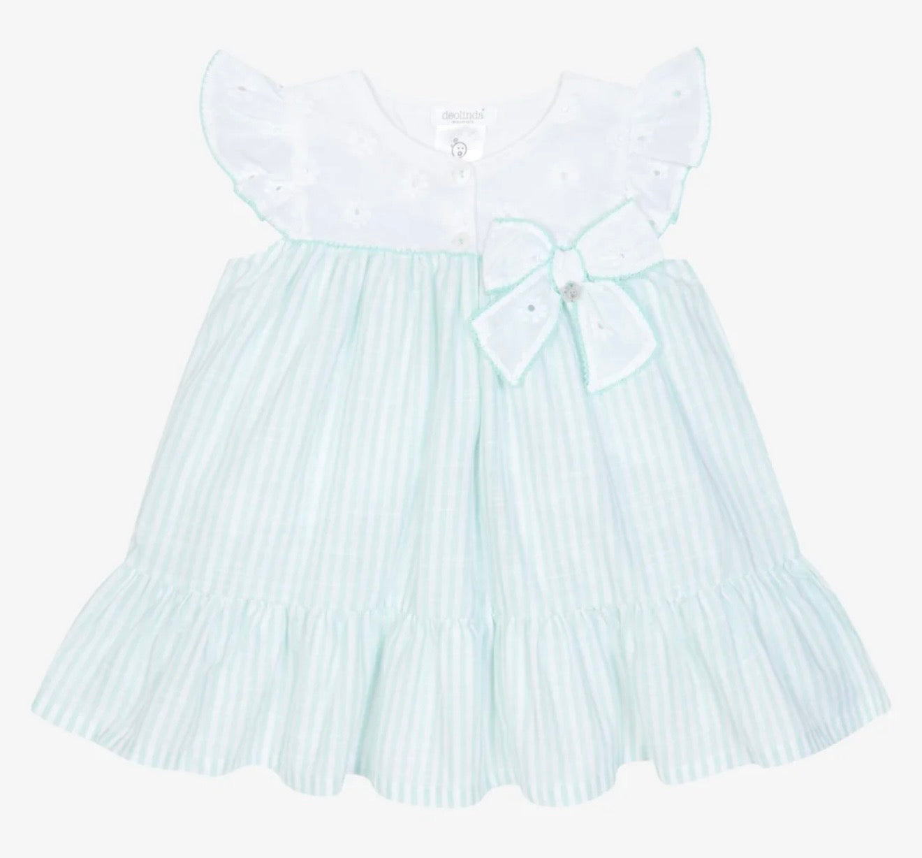 Deolinda mint green striped dress