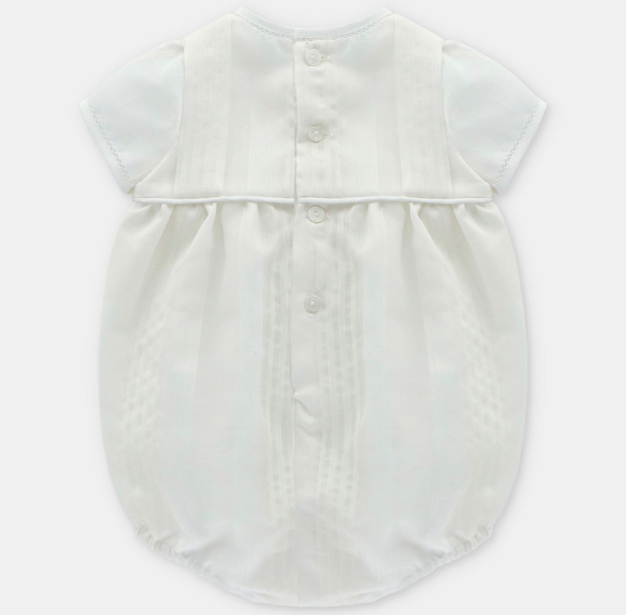Martin Aranda ivory linen bow romper