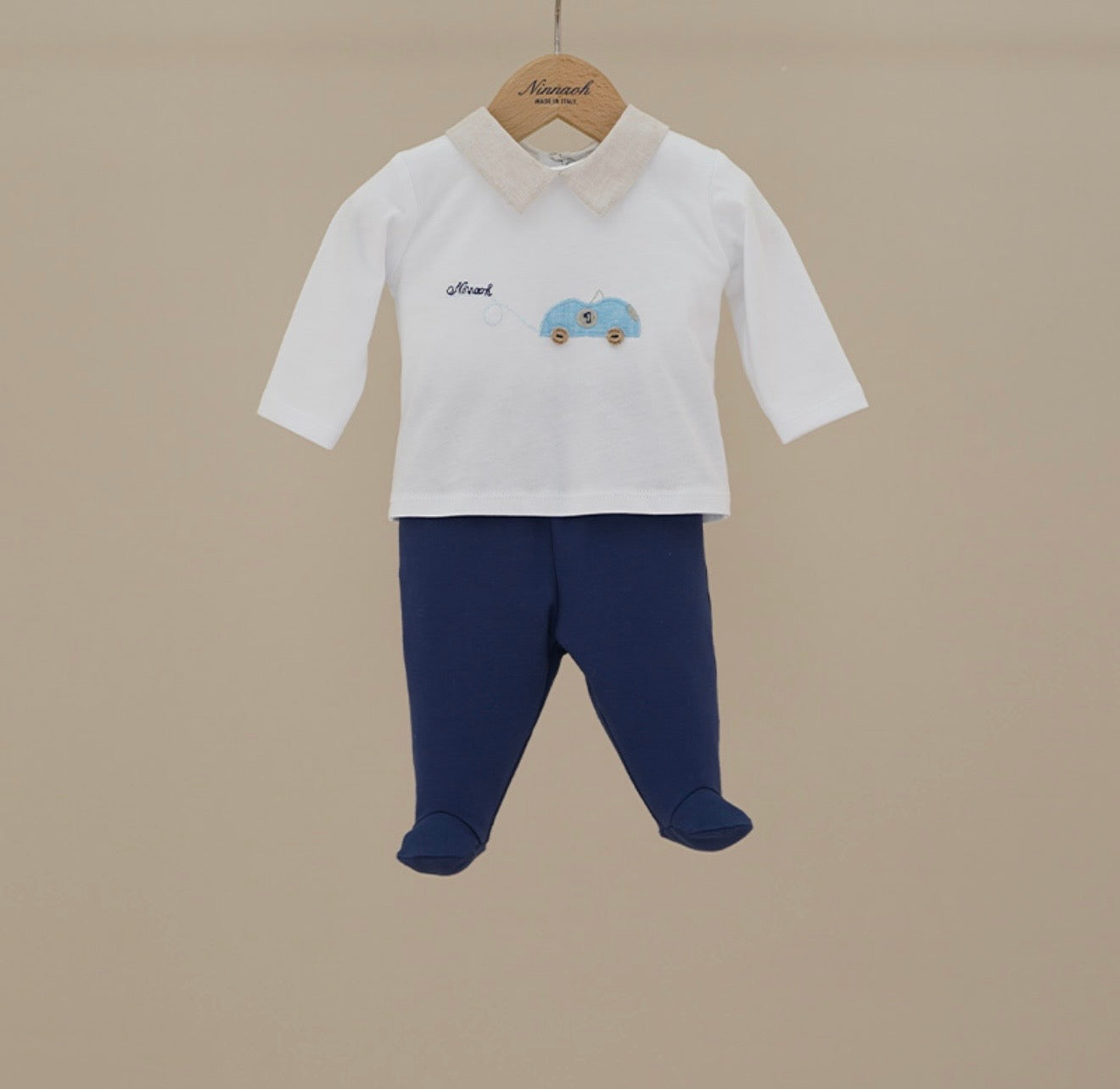 Ninnoah navy & blue car legging set