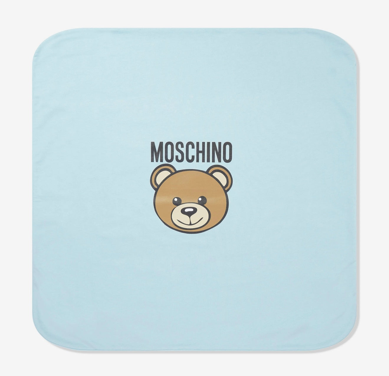 Moschino sky blue teddy bear blanket