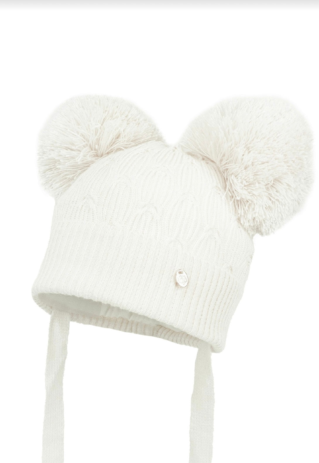 Jamiks cream double Pom Pom hat