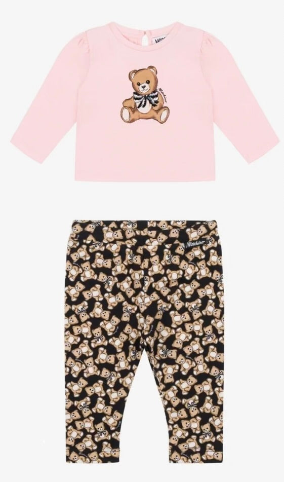 Moschino sugar rose teddy print legging set