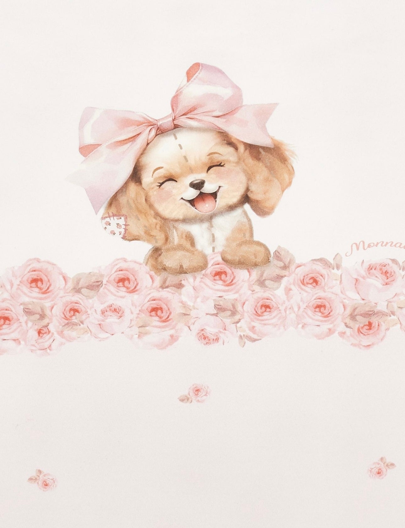 monnalisa pink floral puppy blanket