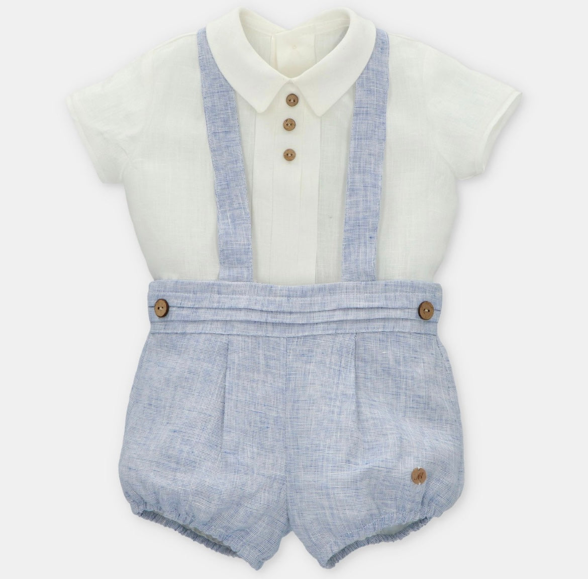 Martin aranda light blue linen shirt & shirt set