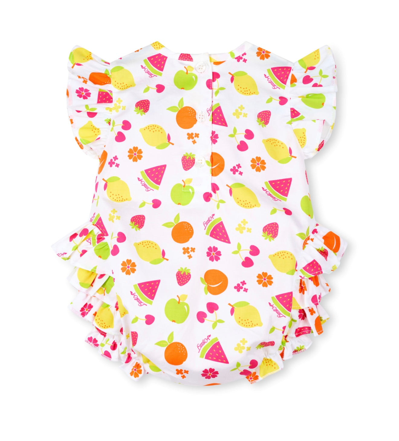 Little A ‘Paloma’ tutti frutti print romper