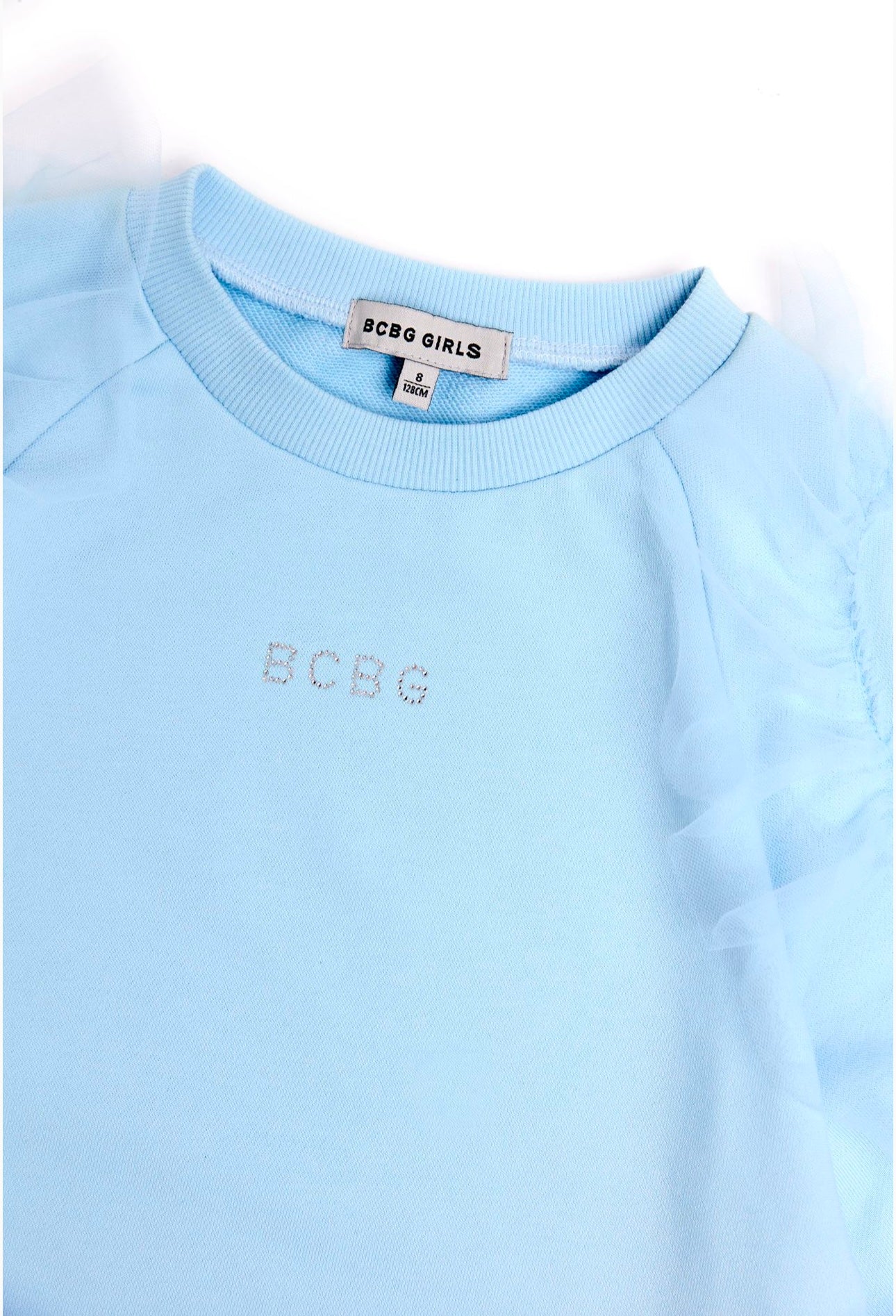 BCBGMAXAZARIA blue tulle jumper