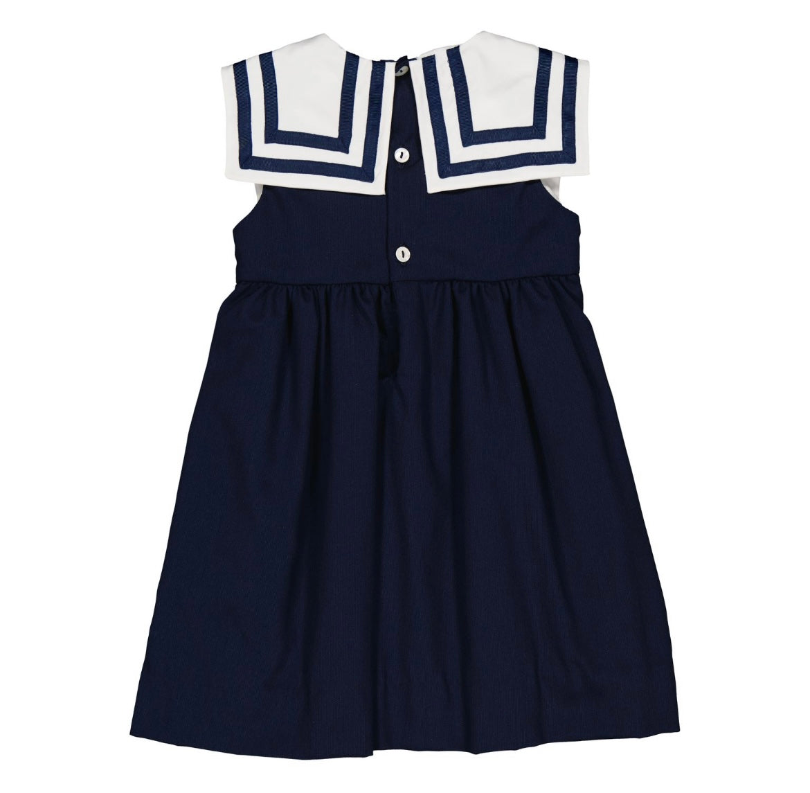 Kidiwi girls navy blue dress with sailor collar