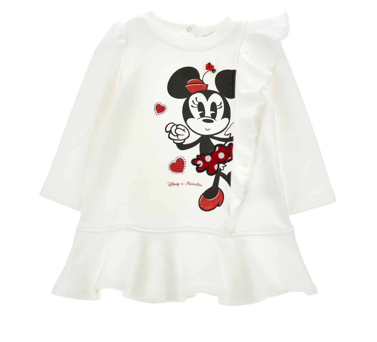 PRE ORDER - Monnalisa white Minnie Mouse cotton dress