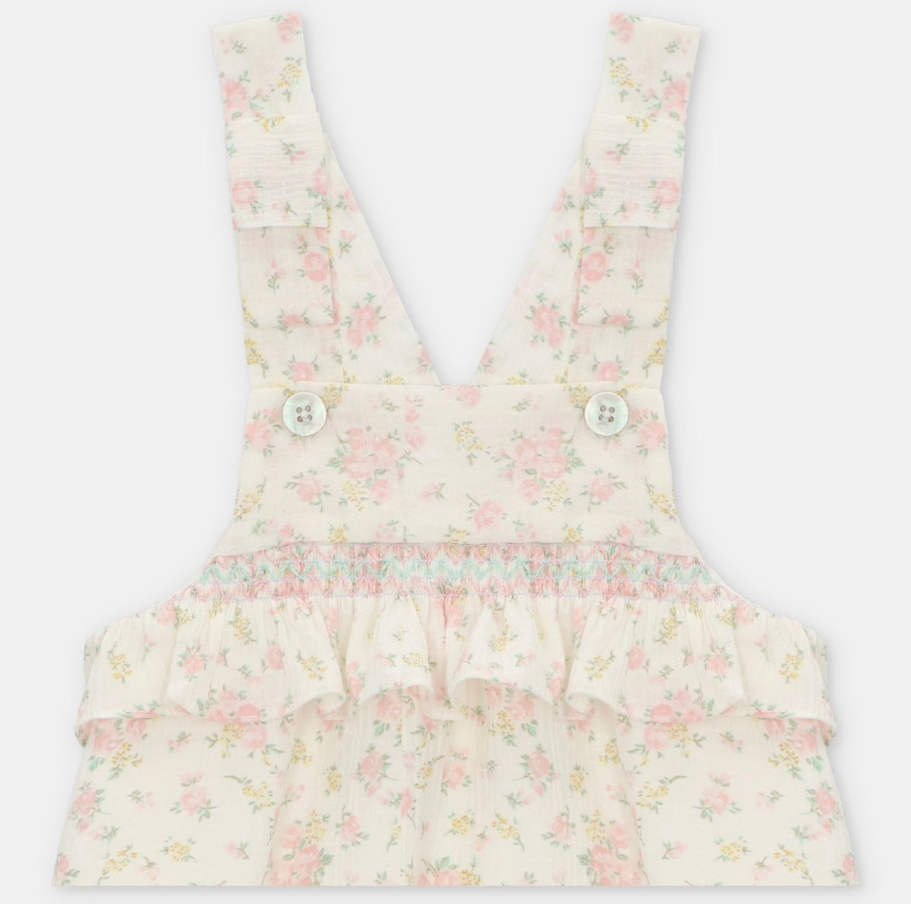 Martin Aranda pink floral smocked romper
