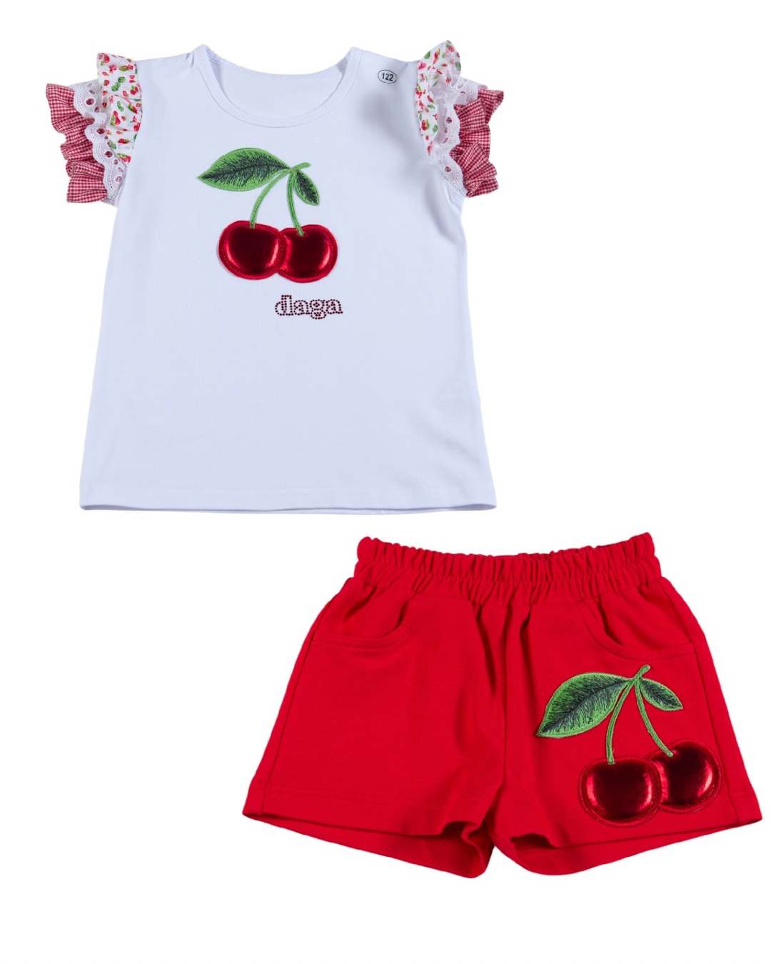 Daga fluffy cherries short set