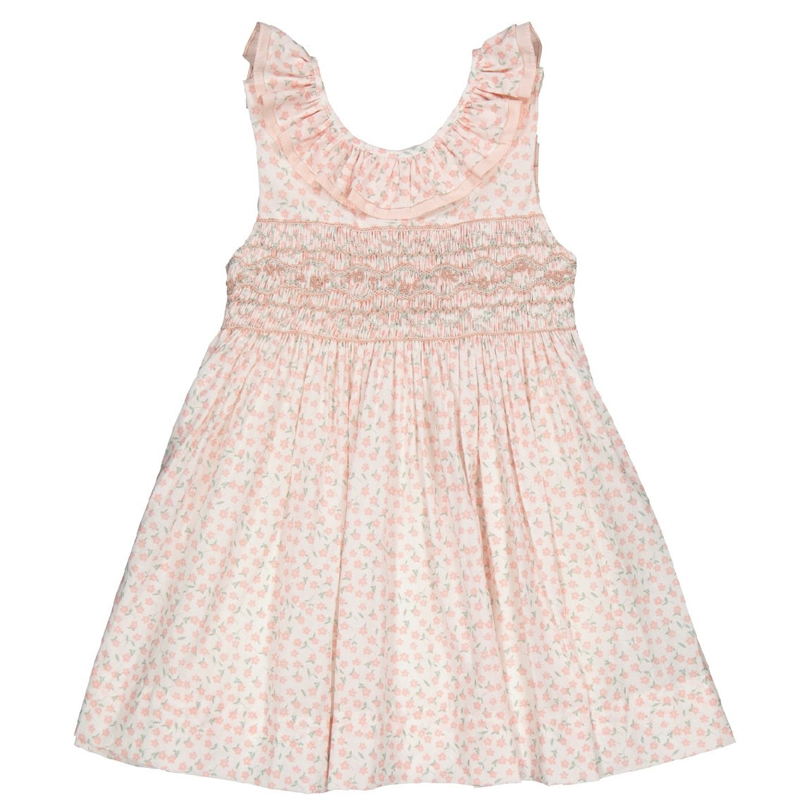 Kidiwi pink floral ‘Melina’ smocked dress