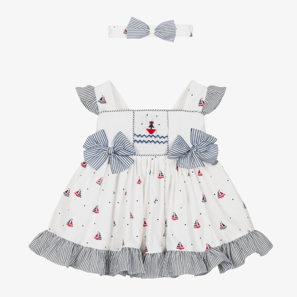 Pretty originals girls Navy boat dress set