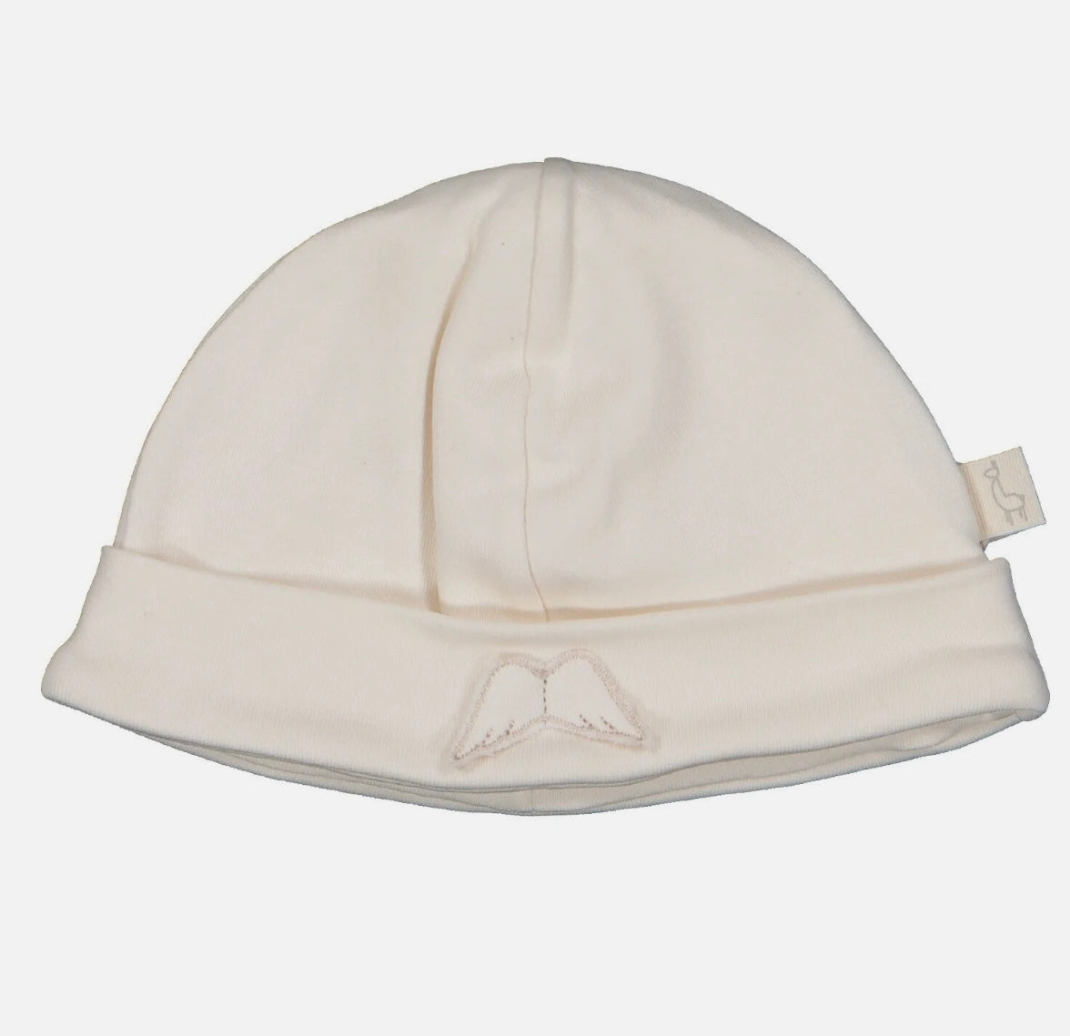 Baby Gi beige cotton angel wing hat