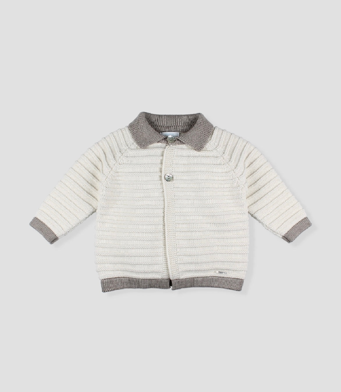 Foque boys beige & ivory knitted coat