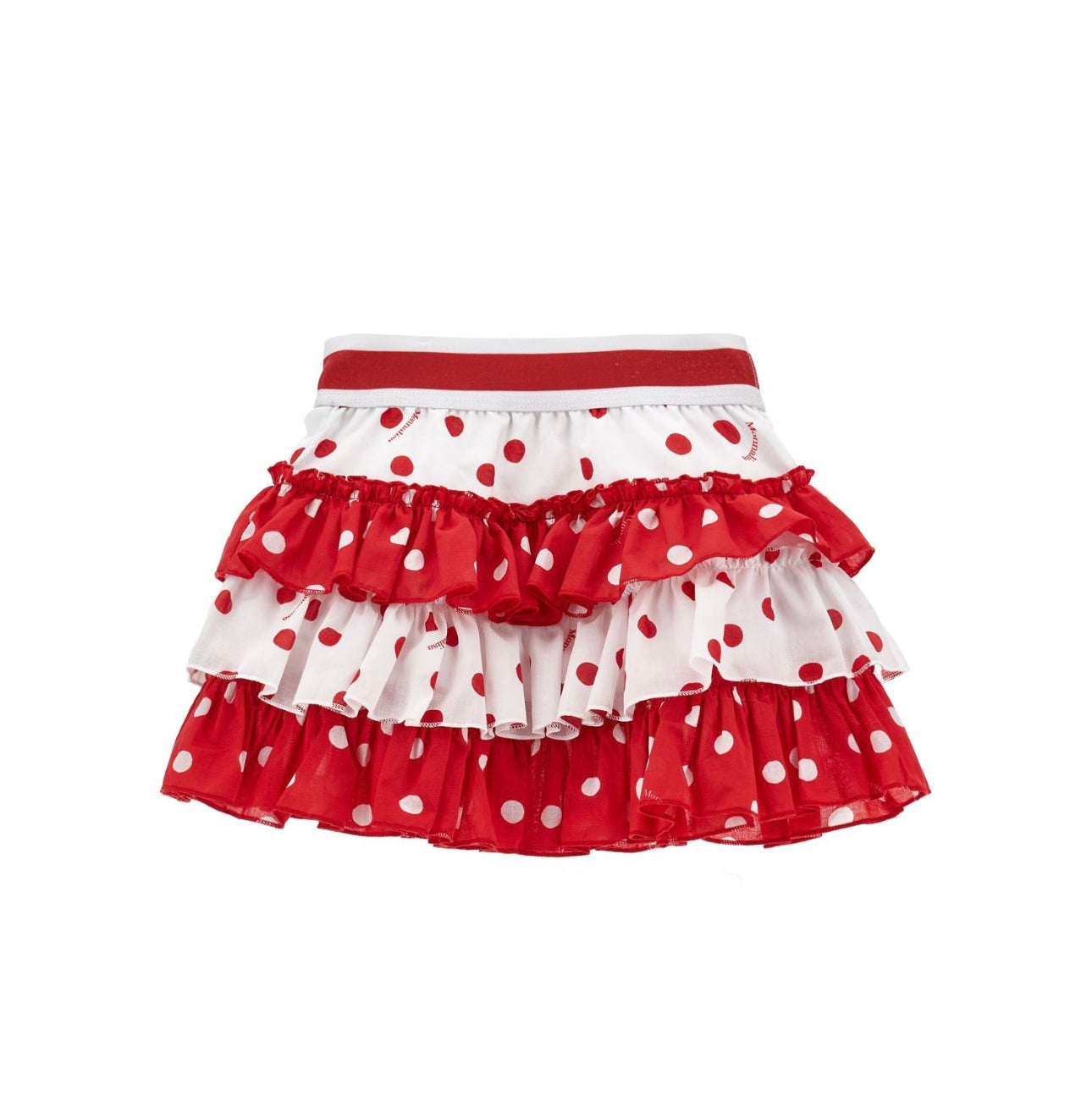 Monnalisa girls red & white polka dot skirt set