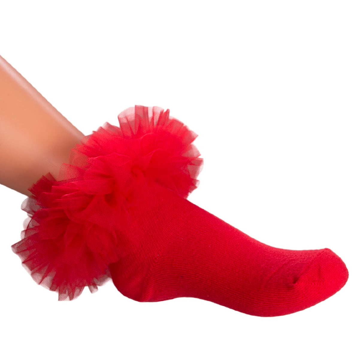 Daga red tulle socks