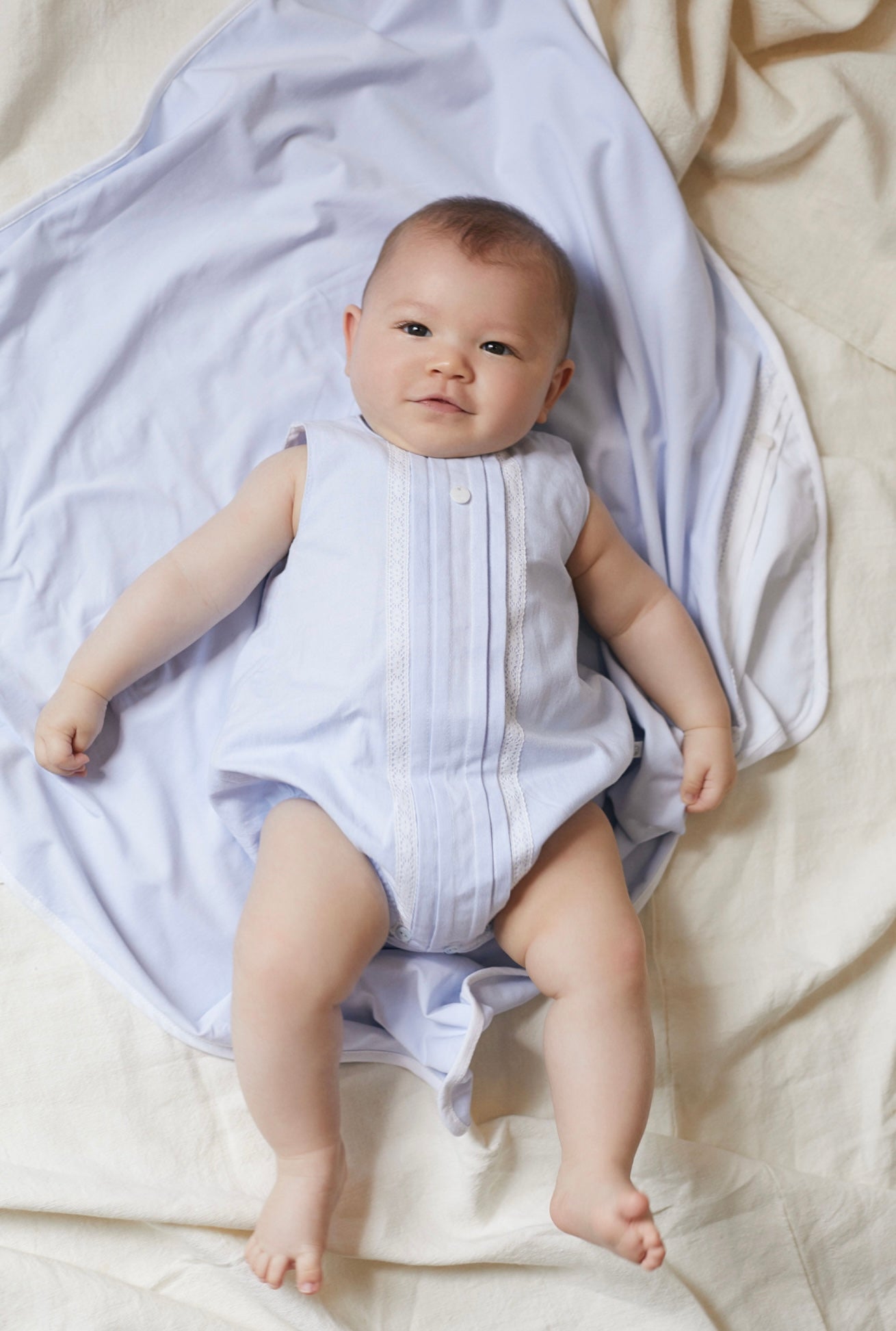 Deolinda boys blue lace romper