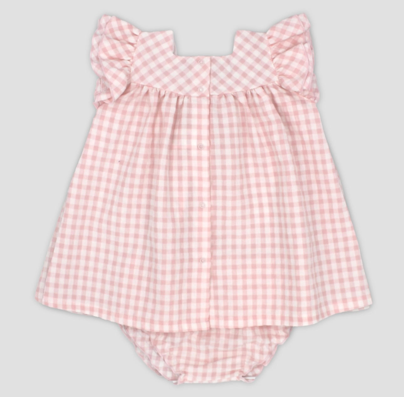 Rapife pink gingham dress & pant set