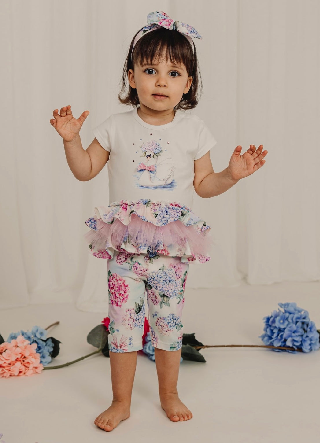 PRE ORDER - Daga pastel bloom baby girls tulle short set