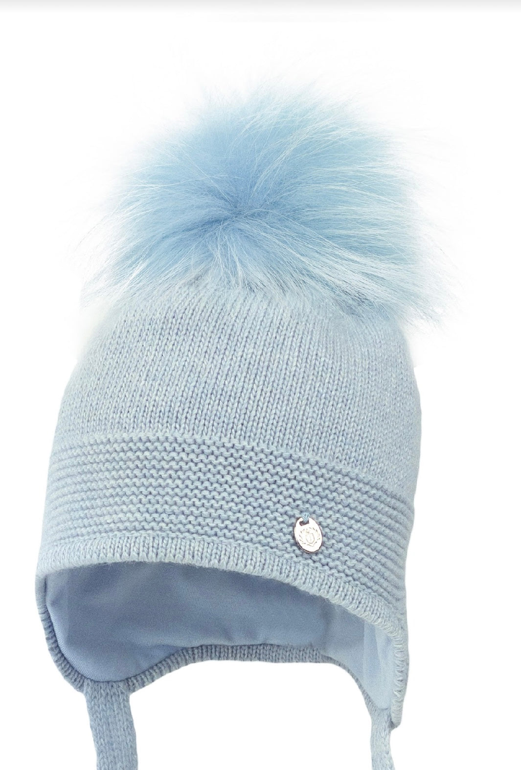 Jamiks blue fur Pom Pom hat
