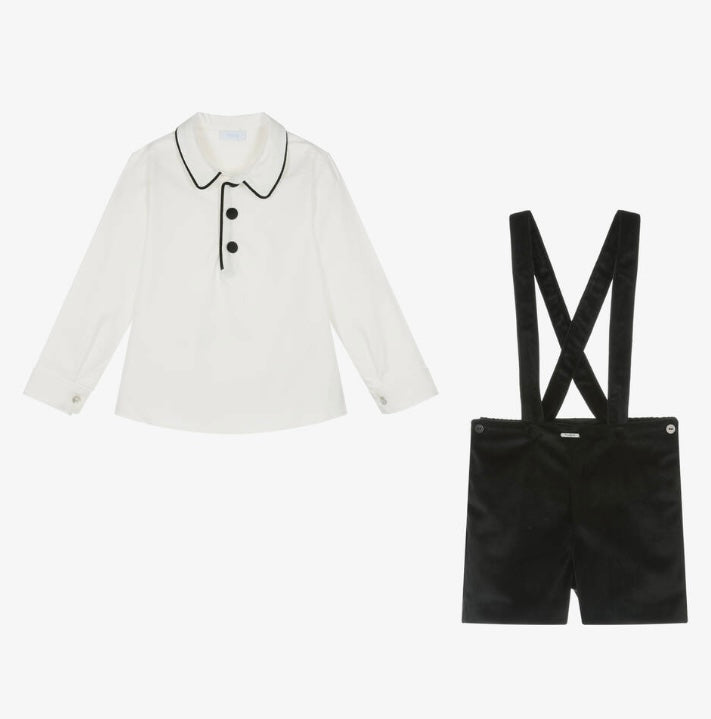 Foque black & white short set