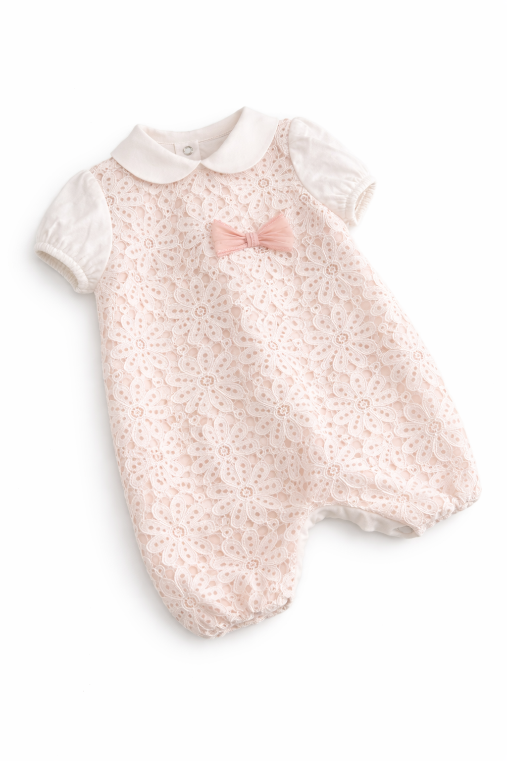 Ninnoah peach lace romper