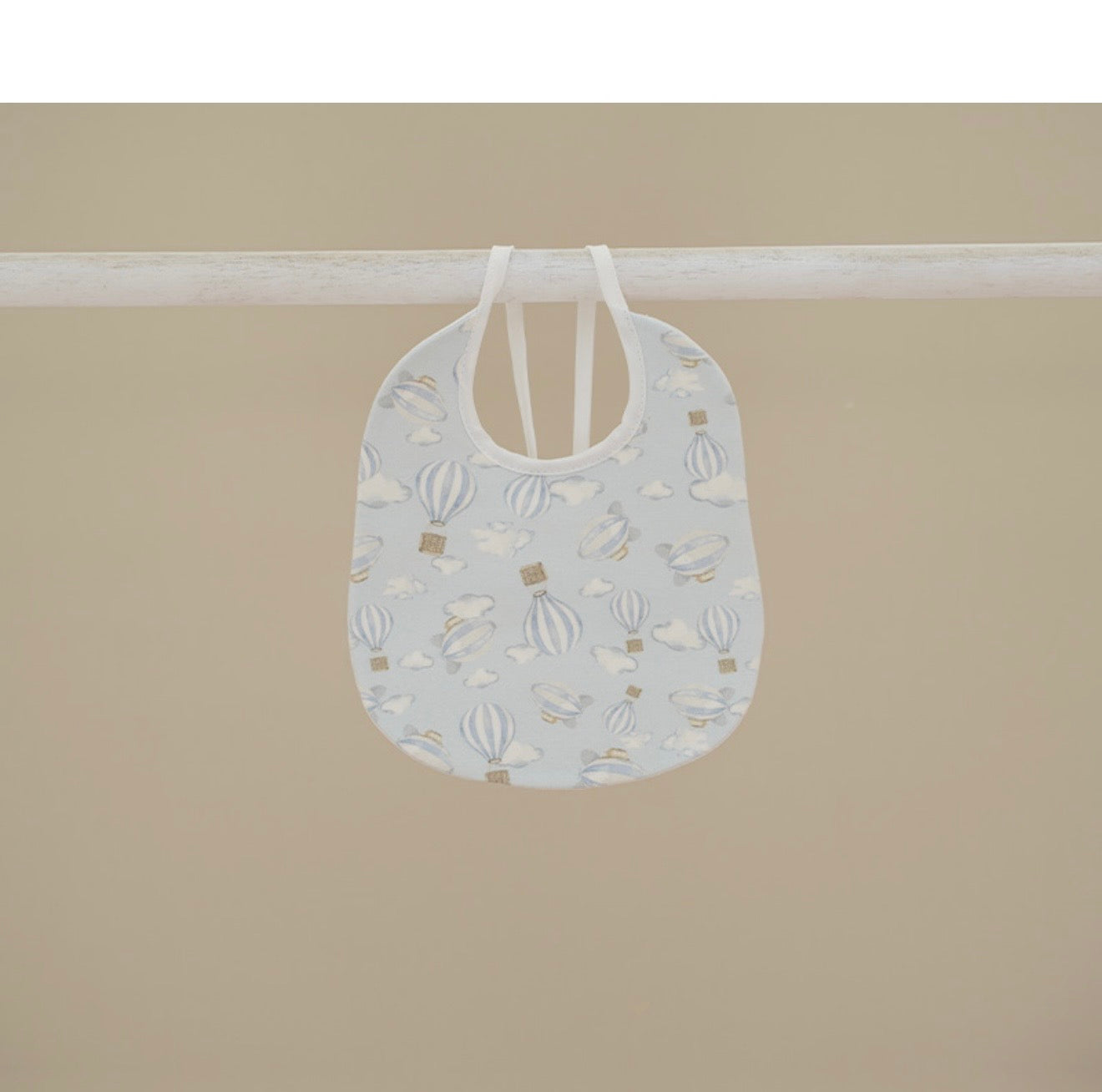 PRE ORDER - Ninnaoh blue hot air balloon & cloud bib