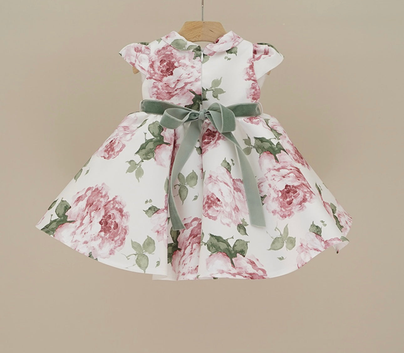 Ninnaoh all over roses print bow dress