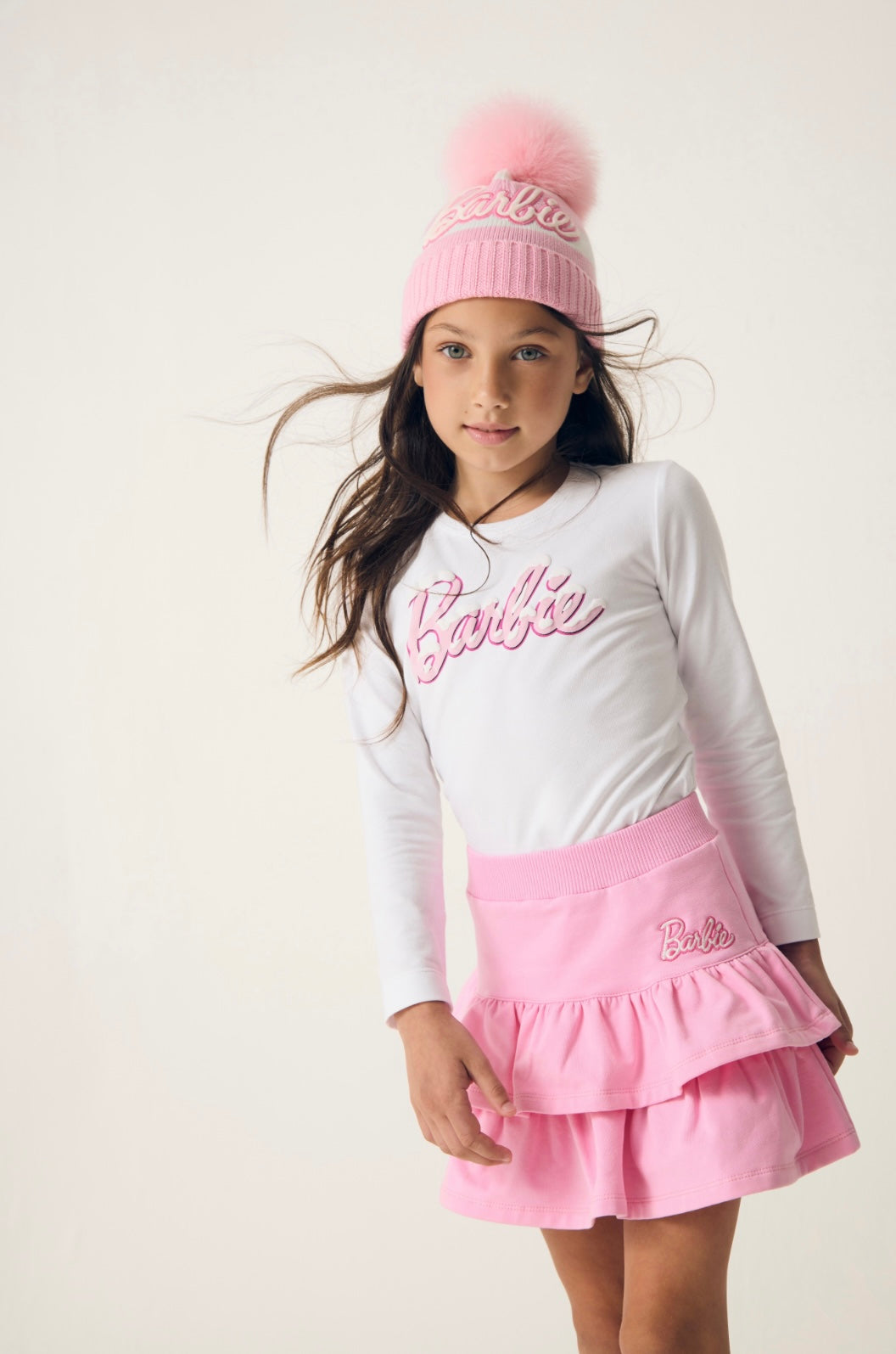 Monnalisa pink Barbie Rara skirt