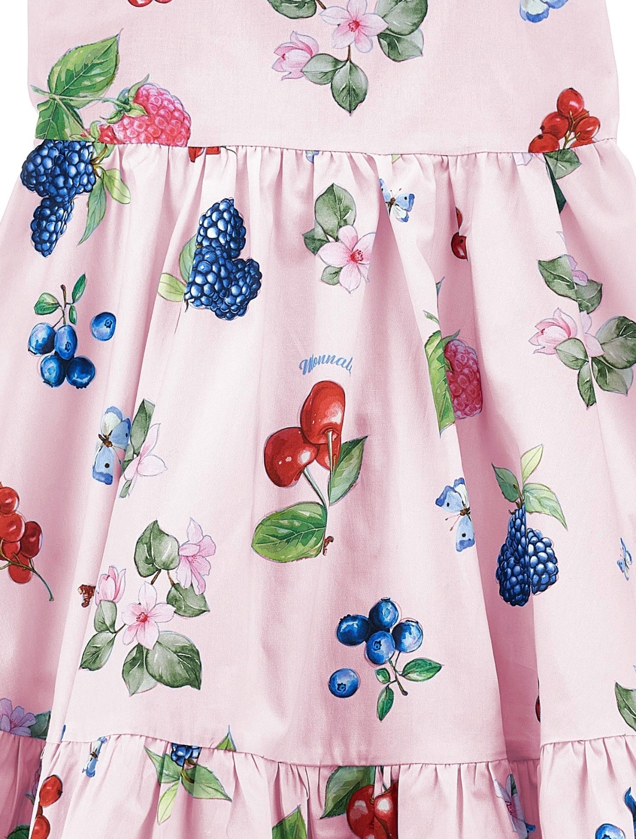 pink fruity cotton dress