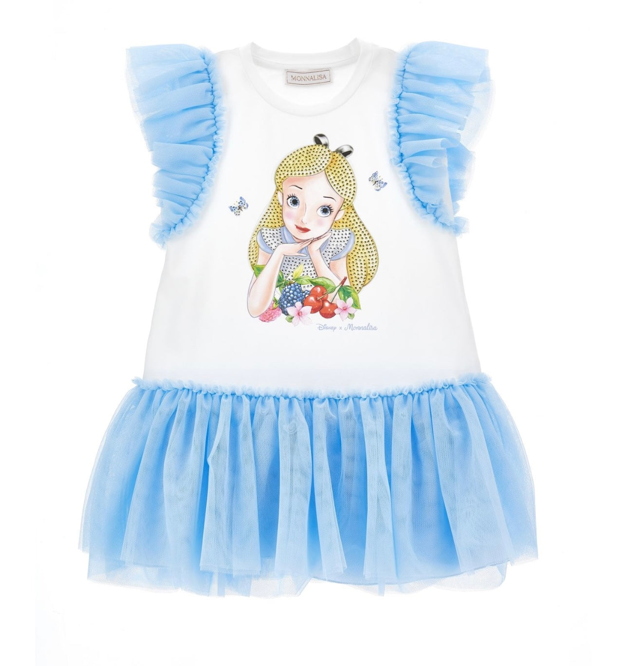 Monnalisa pink tulle Alice in wonderland dress