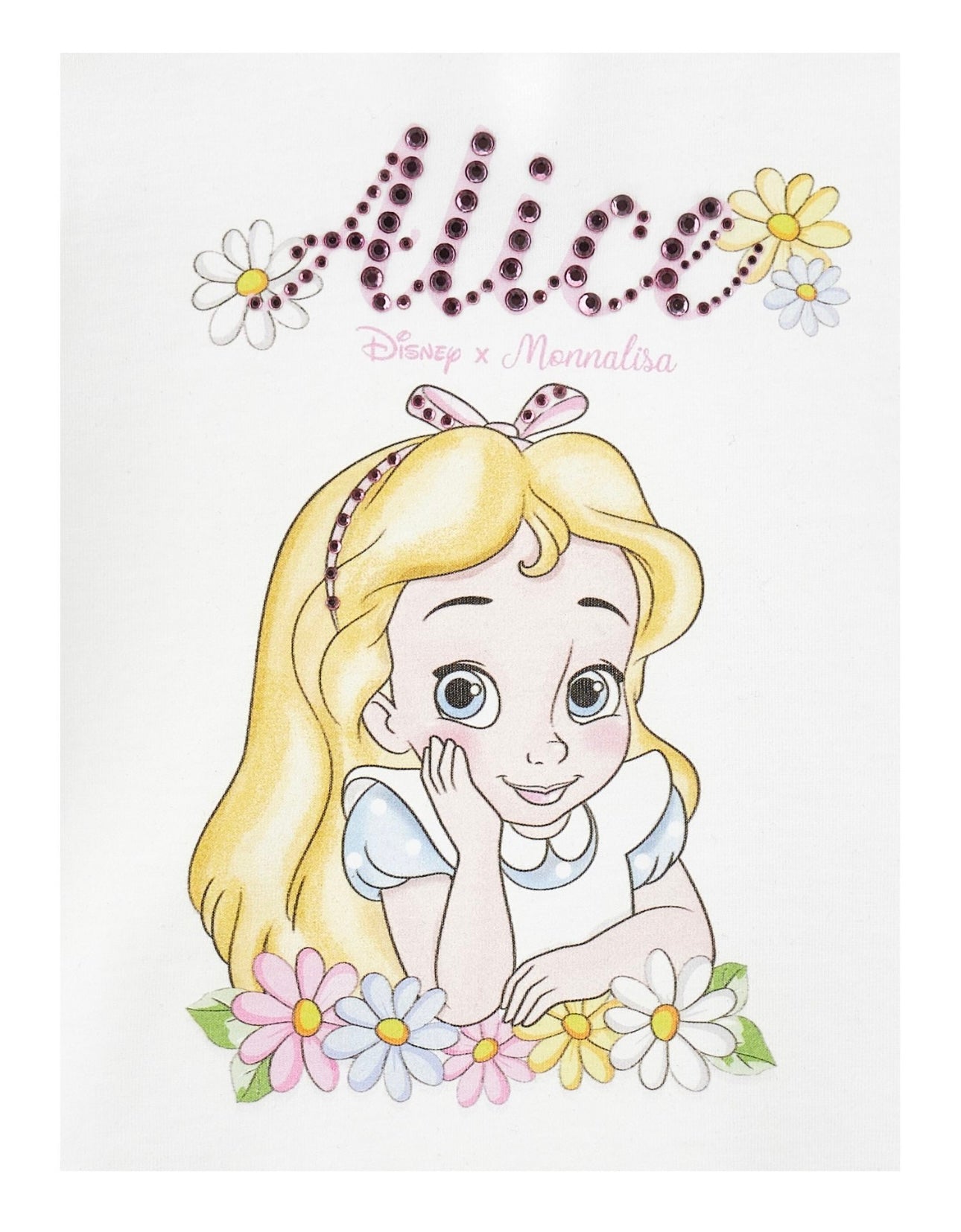 Monnalisa pink Alice in wonderland skirt set