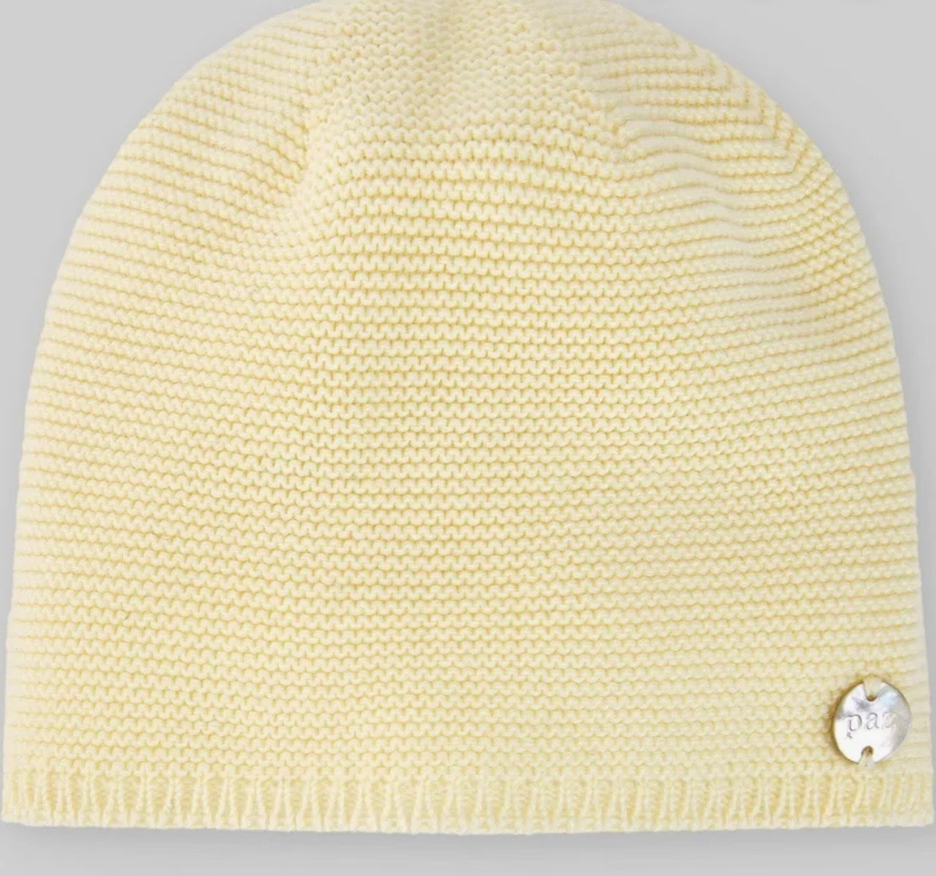 Paz yellow knit hat