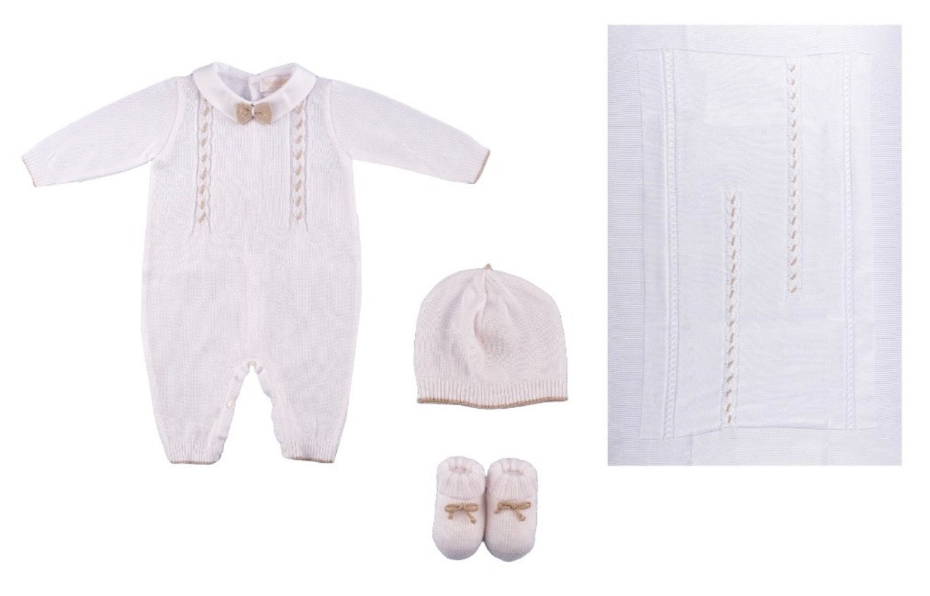 Bimbalo beige cotton knit 4 piece set