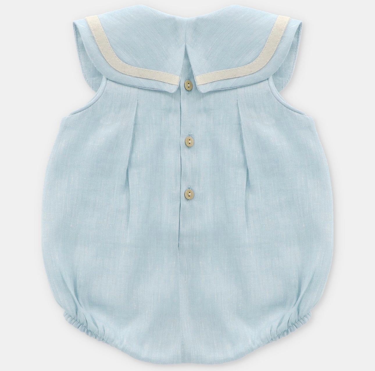 Martin Aranda boys blue and beige sailor collar romper