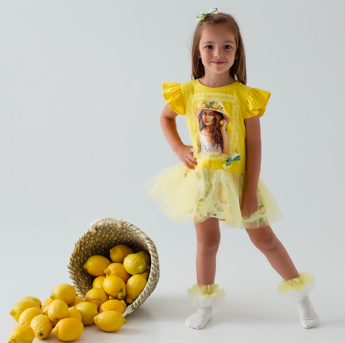 Daga yellow sunny lemons tulle dress