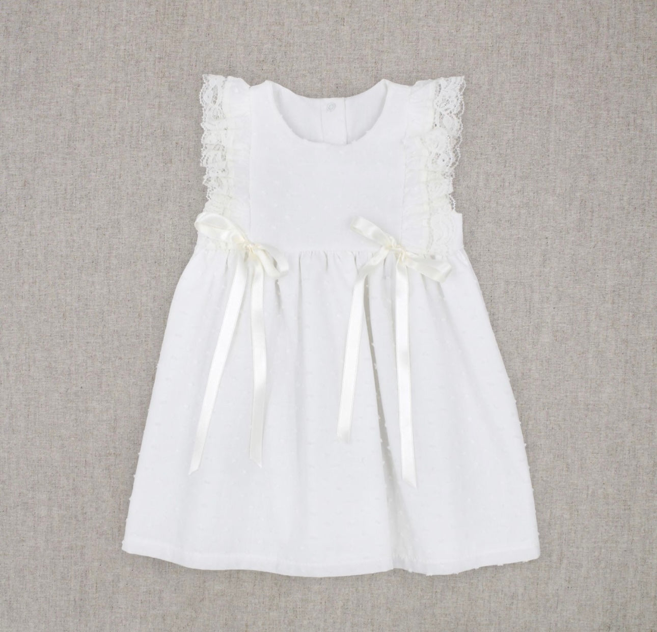 Rapife ivory frilled bow summer dress