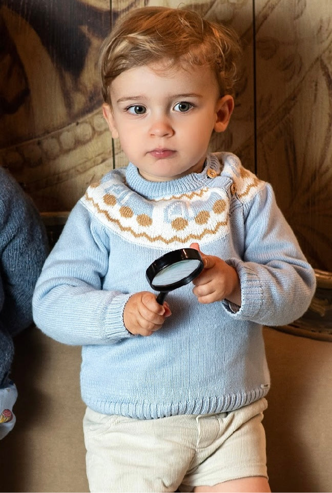 Foque boys blue knitted jumper