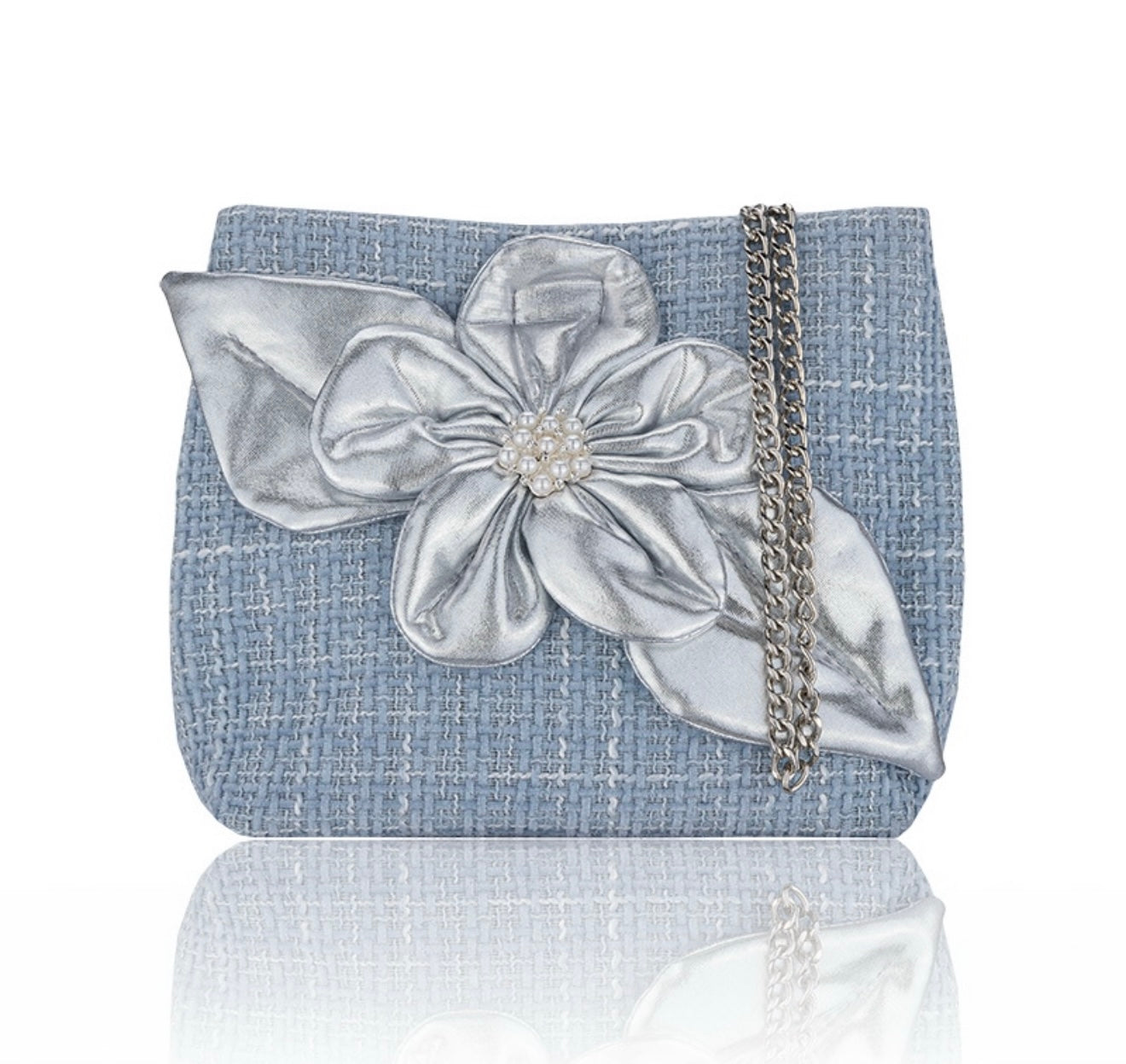 Daga blue mirage tweed bag