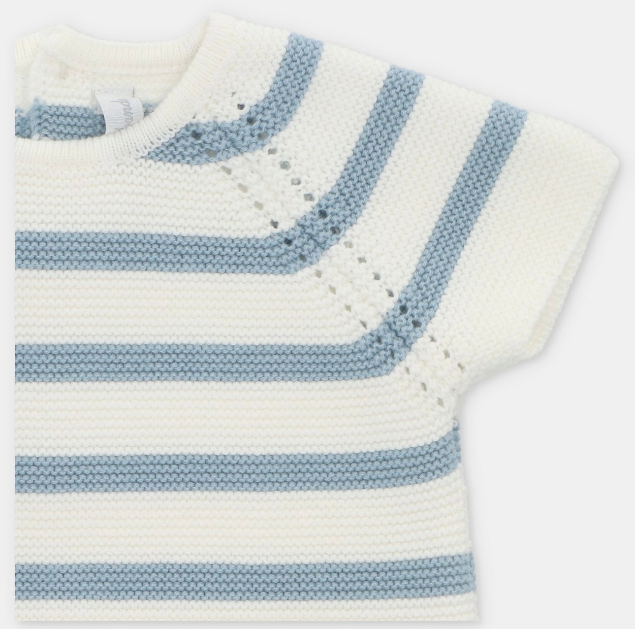 Martin Aranda blue & white stripe knit romper