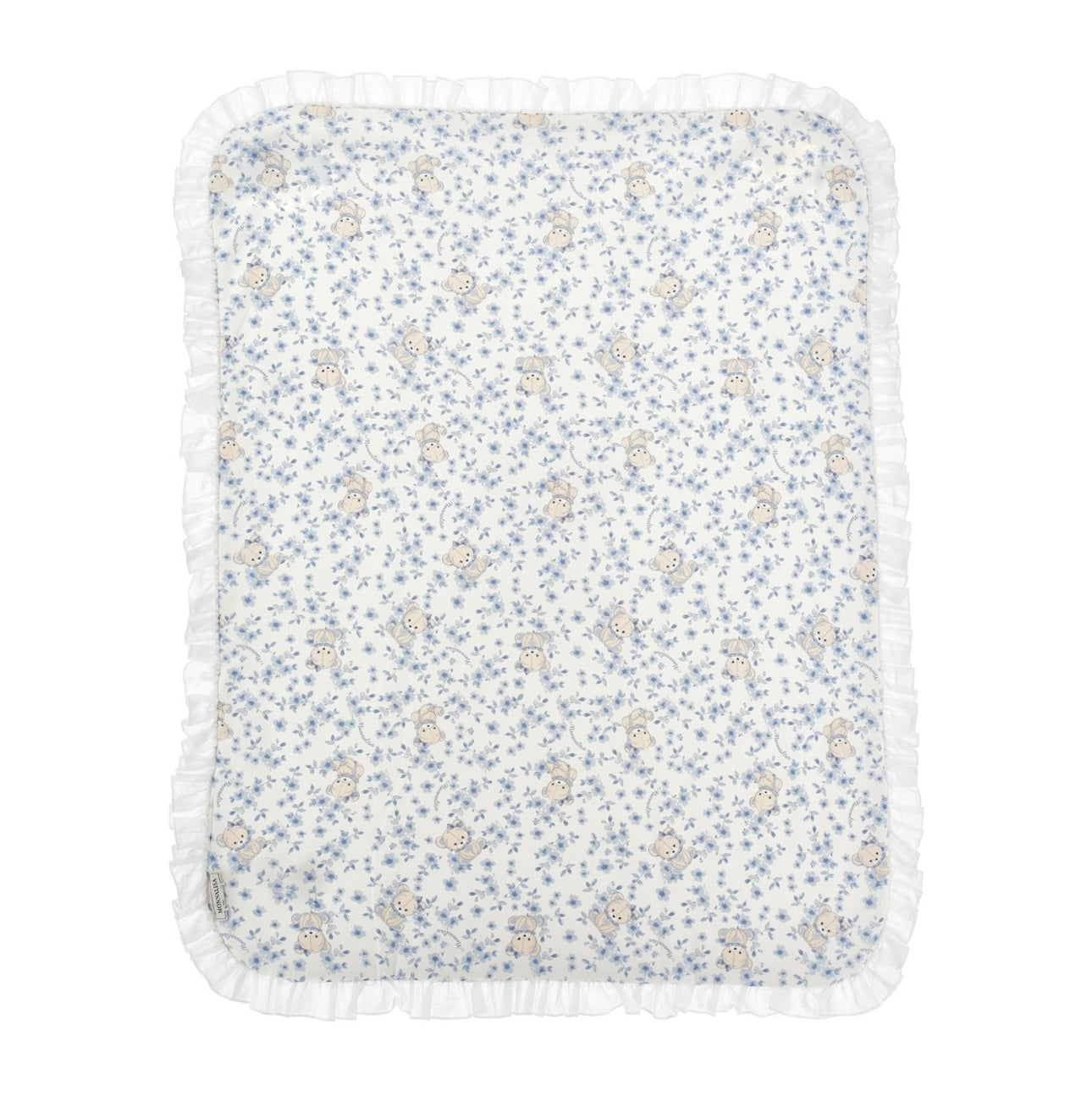 PRE ORDER - monnalisa blue floral teddy blanket