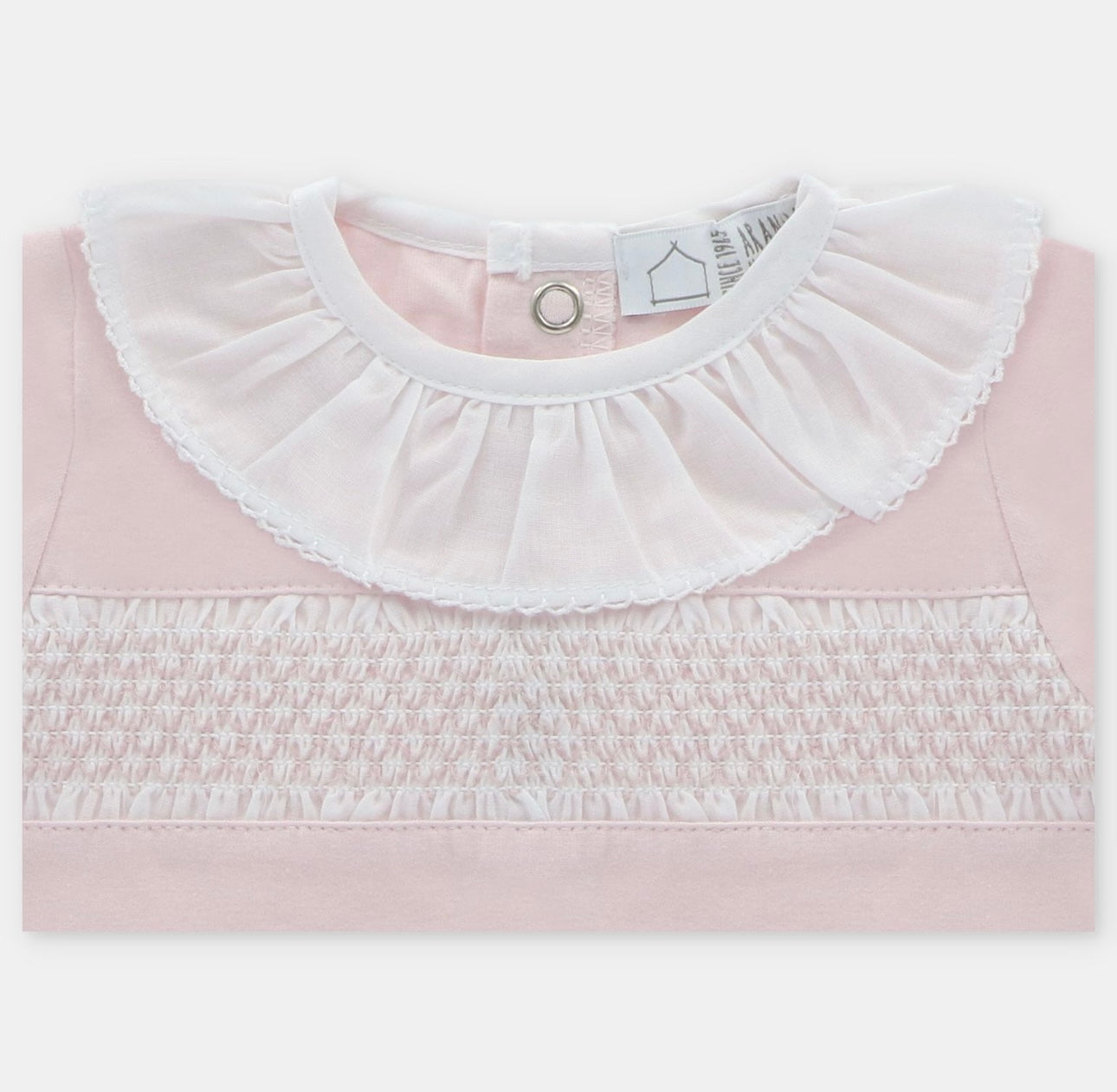 Martin Aranda pink smocked romper